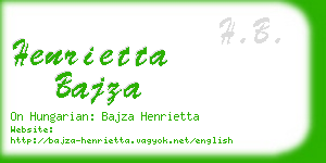 henrietta bajza business card